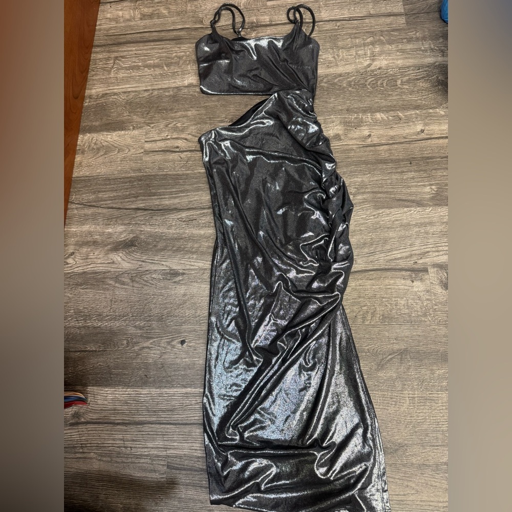 Forever 21 Metallic Silver Fabric